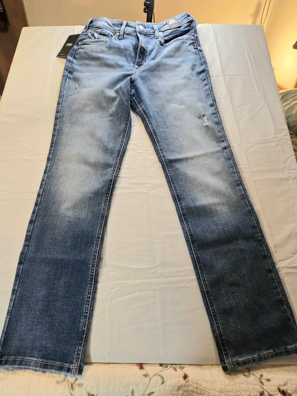 Silver Jeans Avery Curvy Fit High Rise Straight Leg Jeans NWT W33 L31